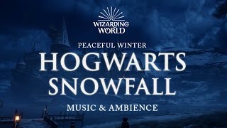 Snowfall at Hogwarts | Wintry Harry Potter Music \u0026 Ambience | 3 Hours