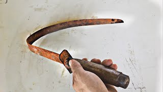 Restoration abandoned classic sword - Restore a rusty curved sword