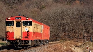 烏山線を走るキハ40形 17年1月中旬