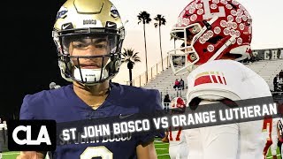 91 POINTS SCORED: St John Bosco vs Orange Lutheran / USC WR Commit Kris Hutson 4 TD Game