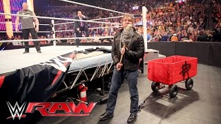 Dean Ambrose interrupts Brock Lesnar & Paul Heyman to pick some 'Mania essentials: Raw, Mar 28, 2016