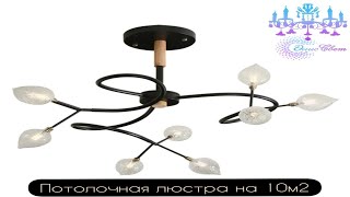 Потолочная люстра на натяжной потолок с лампочками LED G4 сборка ЭлисСвет 1065/9 ВК