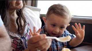 Baptism + first ever ice cream...doesn't cry once.