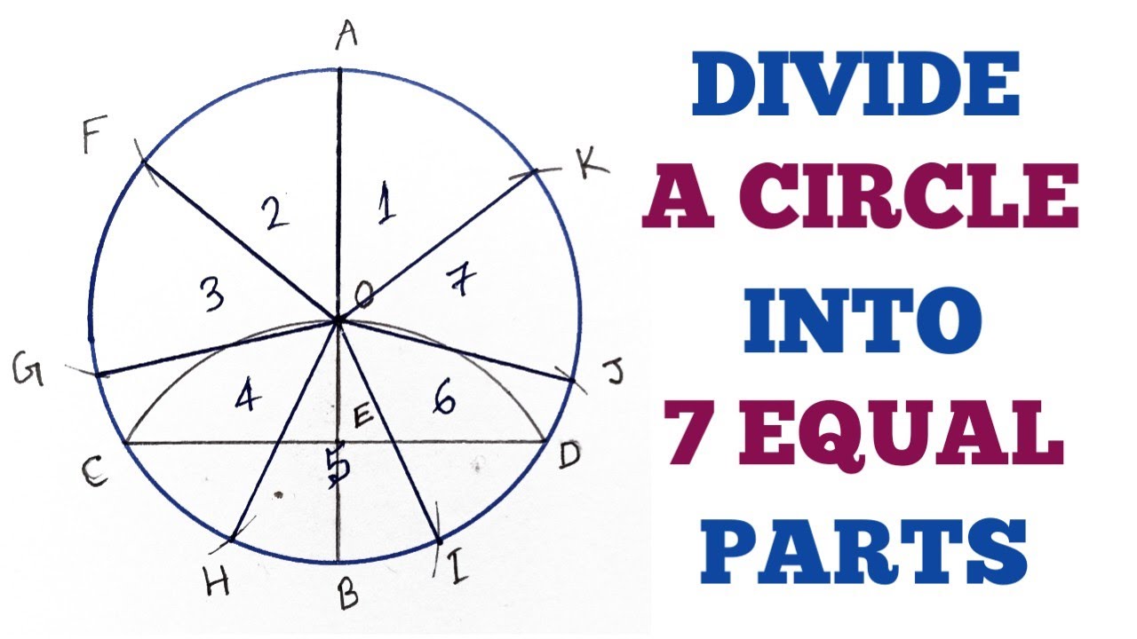 Divide A Circle Into 7 Equal Parts In Hindi Youtube