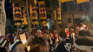 令和６年　稲田八幡神社秋祭り　長提灯宮入音頭〜帰町