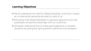 HSBC Global Standards Webinar