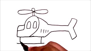 How To Draw A Helicopter From Number 2 | Pleasant Drawing