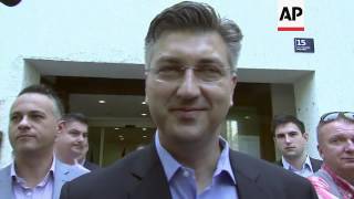 Leader of Croatian Democratic Union casts vote