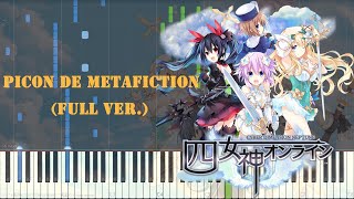 [CYBER DIMENSION NEPTUNE OP] Picon de Metafiction (Full ver.) Piano Arrangement