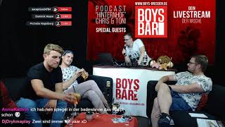 Boys TV mit Gussfehler, Chris \u0026 Toni vom Podcast HinterNhof und Stefan