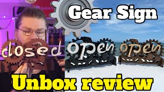 Open Closed gear sign Unbox Review