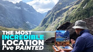 Painting Outdoors in Oils - NEW ZEALAND MOUNTAIN LAKE En Plein Air!