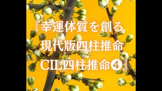 『幸運体質を創る　 現代版四柱推命　 CIL四柱推命❹』【幸福への切望が生んだ四柱推命】【切羽詰まる前に、一度全体運、出してみてはいかがでしょうか？】