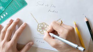 Draw a design of a custom made jewelry / ジュエリーデザイン画 / 描き方 /  How to draw