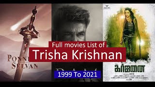 Trisha Krishnan Full Movies List | All Movies of Trisha Krishnan