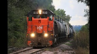 Chasing Bessemer \u0026 Lake Erie 910 on CN's Omaha Sub 9/28/2018