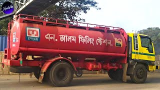 BANGLA TRUCKS 391 | Hino Ranger oil tanker of N Alam Filling Station | Truck Spotting | Truck Sound