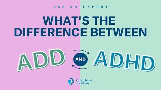 What's the difference between ADD and ADHD? | Child Mind Institute