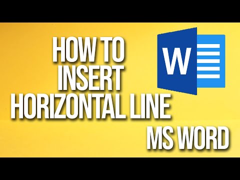 Как вставить горизонтальную линию Учебное пособие по Microsoft Word