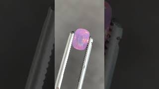 1.4ct unheated opalescent milky sapphire pink shooting orange flashes