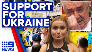 Ukrainian nationals show solidarity in Sydney | 9 News Australia