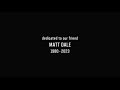 Matt Dale Dedication Card - End Credits - Quantum Leap (2022-Present)