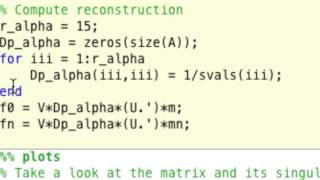 Inverse Problems Lecture 3/2017: deconvolution with truncated SVD, part 2/2