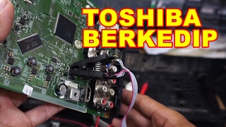 TV LED Toshiba Lampu Berkedip VLOG64