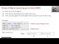 [Classes, Video 2d] Arrays of Objects