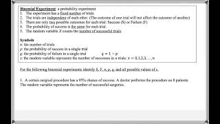 Math 209 : 4.3 #1 (Statistics Tutorial : Binomial Experiments)