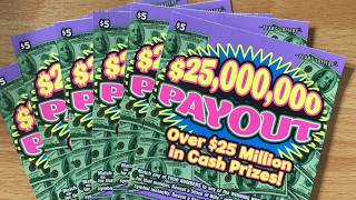 LET’S TRY THIS! 6 x $5 $25 Million Payout Texas Lottery Tickets