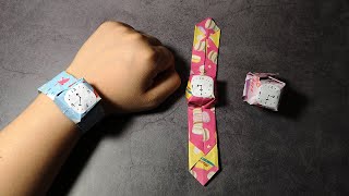 小时候喜欢的折纸手表，简单易学，小朋友们还可以当玩具 | How to Make Wrist Watch with Paper | 折り紙 腕時計の折り方 | Origami Watch