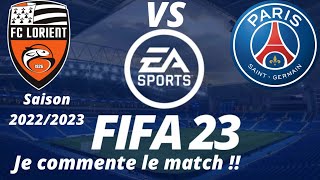 Lorient vs PSG 14ème journée de ligue 1 2022/2023 / FIFA 23 PS5
