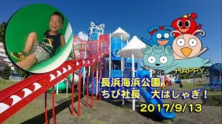 ちび社長　長浜海浜公園で大はしゃぎ！2017/9/13