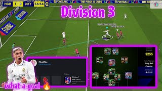 Division 3 Full Match 👊👊 Valverde double touch+knuckleball💀  | Efootball 2025 Mobile|