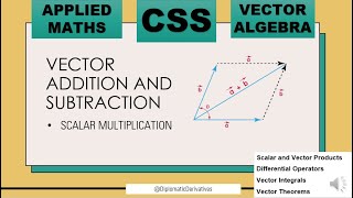 Learn Vector Operations: Addition, Subtraction & Graphical Method |CSS|OPTIONALS|APPLIEDMATH|VECTOR|