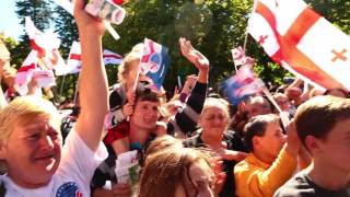 კობა ნაყოფიას და სანდრა რულოვსის შეხვედრა მოსახლეობასთან