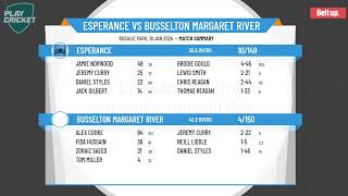 CCB - Senior Men's Country Week - A Sect - RELEGATION FINAL - Esperance v Busselton Margaret River