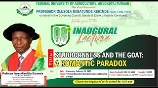 98TH Inaugural Lecture