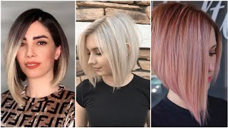 Easy Cut : Asymmetrical Bob Haircut || Latest Haircut ideas || European Fashion Hairstyles