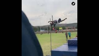 Back when 15-year-old Temoso Masikane jumps a new U16 South African Record of 2.03m 👀👏🇿🇦 | #shorts