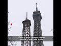 Double vision? French artist creates a baby replica of the Eiffel Tower #shorts