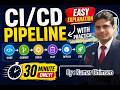 CI/CD Pipeline Explained in 30 Minutes | Complete Practical Tutorial for Beginners