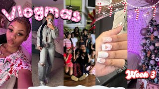 VLOGMAS WEEK 3 ❄️| friendsmas, decorating, nails, hair, parties || Ra’Mariah Alexia