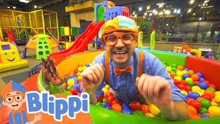 Learning With Blippi At Kinderland Indoor Playground For Kids | Educational Videos For Toddlers