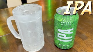 キンキンに凍ったジョッキでグースアイランドIPAをがぶ飲み！