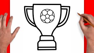 HOW TO DRAW SOCCER TROPHY | DRAWING STEP BY STEP