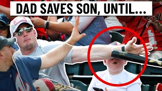 Superhero dad saves son at the last minute!