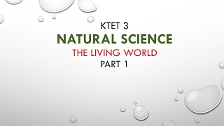 Living world: k tet natural science part 1