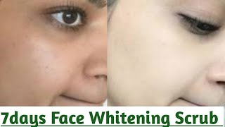 7 days face whitening scrub - Take off tan colours caused by Sunburn.